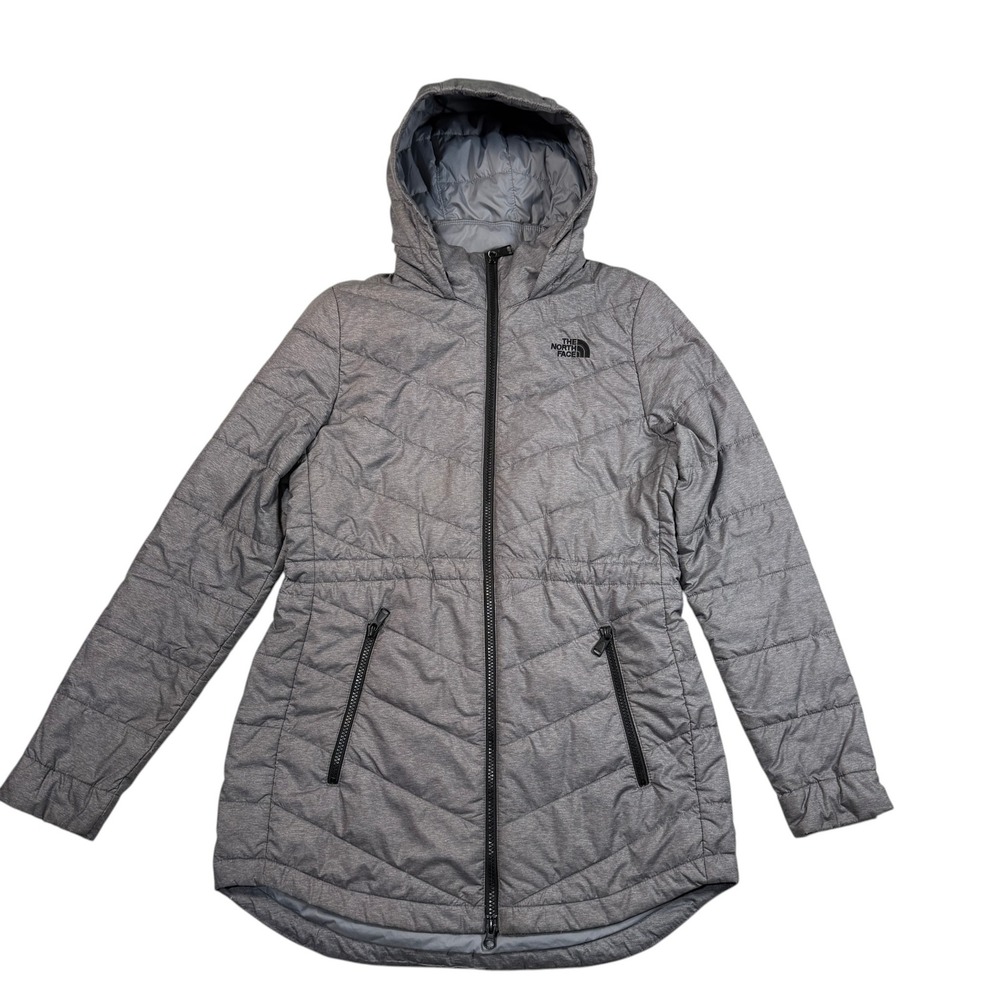 The North Face Tamburello Hooded Parka Jacket Womens Small Long Gray NF0A3XDB